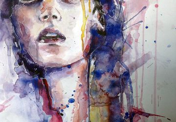 A watercolor painting "Passion"