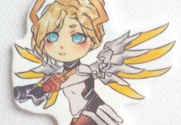Cute Mercy Overwatch Keychain