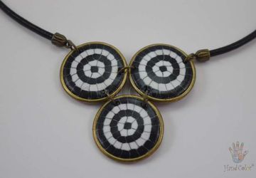 Portuguese Cobblestone Indigo Necklace - CIDC-8-28