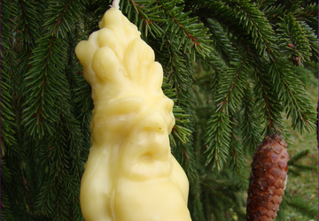 Sleepy candle, Grumpy candle, Face candle, Natural beeswax candle, Funny candle, Hand-carved candle, Creepy candle, Sleeping candle