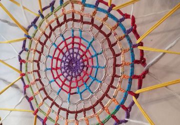 Caça sonhos Teia Colorida