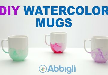 DIY Watercolor Mugs