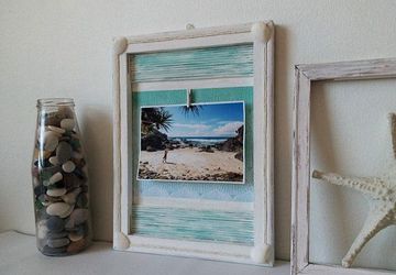 Wood Picture Frame, Coastal Photo Frame