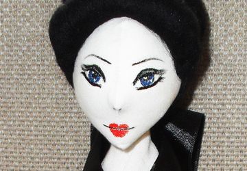 A textile boudoir doll "Japanese"