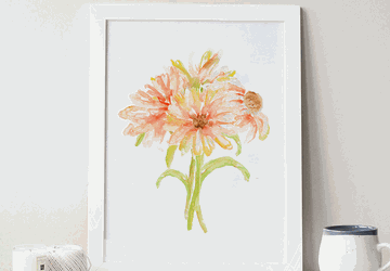 Sunflower print, sunflower wall art