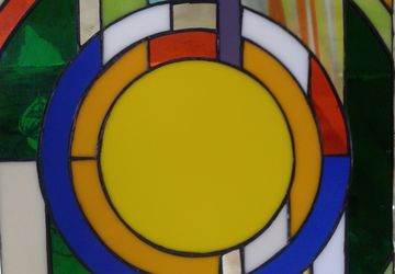 Round stained glass (Tiffany technique)