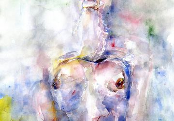 A watercolor painting "Femininity"
