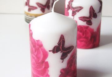 DIY Candle Decoupage
