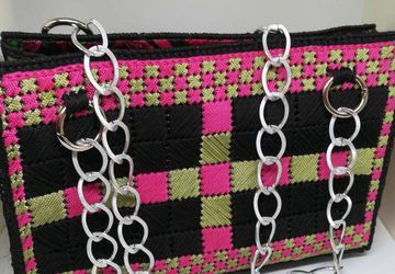 Handbag Canvas Plastic Bag Free Shipping!!! /Handmade/Embroidery Canvas/Crochet Canvas/Free Style Canvas/Lining Apply/Bohemian Bag/Ethic Bag