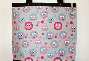 Textile shopping bag "Owls"