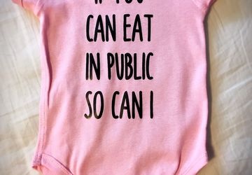If You Can Eat In Public So Can I Baby Boy Girl Onesie Breastfeeding Infant Bottom Button Shirt Breast milk Advocate Tee Public Eating Milk