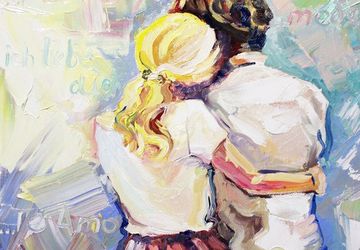 A painting "Saying good bye"