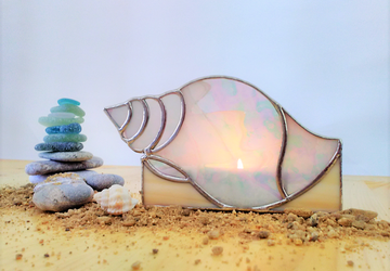 Seashell Candle Holder for Summer Evenings and Bathtime Relaxation
