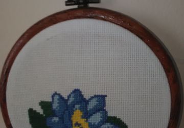 Blue Waterlily Wall Hanging Frame