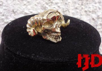 Demon Ring - Satanic Ring - Golden Demon Ring - Golden Ring - Satanic Jewelry - Demon Jewelry - Black Metal Ring - Lucifer Ring - Baphomet