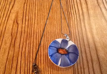 Broken China flower necklace