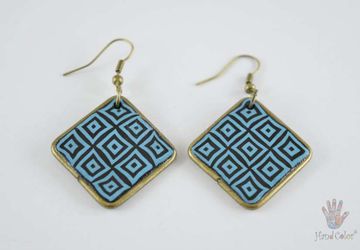 Portuguese Montanhac Diamond Shape Earrings - BLDM-0-12