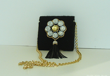Jeweled Gold and Black Clutch