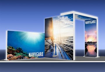 Lucid Navigare SEG Backlit Display | Stunning Trade Show Displays