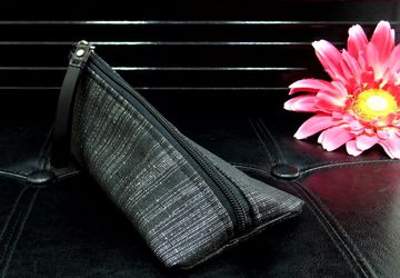 Small Makeup Pouch, Sunglass Pouch, Black Makeup Bag, Small Zipper Pouch, Small Travel Pouch For Women