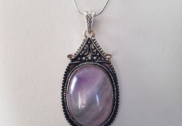 Amethyst Amulet Necklace/Evil Queen Necklace/Purple Amulet/Regina Necklace/Sorcerer Necklace/Fairytale Jewelry