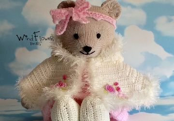 Hand crafted, one of a kind teddy bear - Angelica.