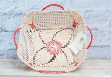 Bread square basket, Bread slices basket, Handmade baskets, Home organizer, Straw basket, Wedding favor basket, Home decor, Fruit holder