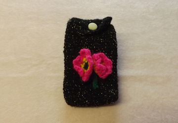 crochet mobile phone case