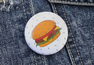Burger Pin Badge
