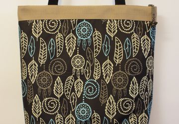 Textile bag "Foliage" (brown).