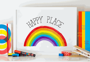 Rainbow wall art, nursery wall art