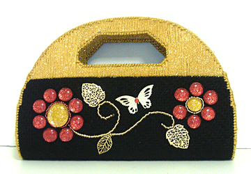 Black,Red and Gold large Clutch/Evening bag