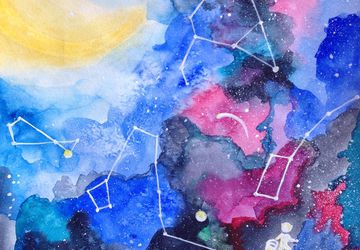 A souvenir card "Sky. Space"