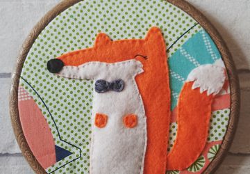 Felt Mr Fox Textile Wall Art