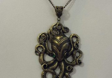 Bronze Faceted Kraken Necklace
