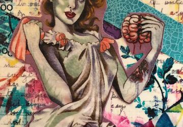 Zombie Girl 9x12 Canvas