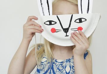 Easter DIY Paper Plate Bunny Purse For The Candies