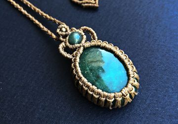 AMAZONITE MACRAME NECKLACE