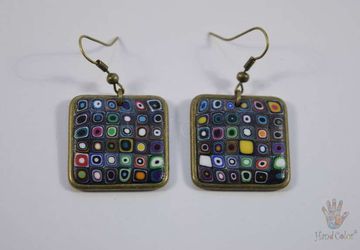 Gustav Klimt Squared Earrings - BQDK-0-44