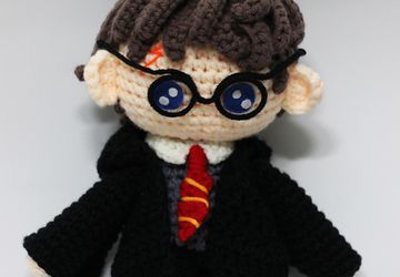 Harry Potter Chibi Plushie Amigurumi Stuffed Toy Doll Handmade Softies Gift Baby Crochet Knit Inspired Plush Characters Cosplay