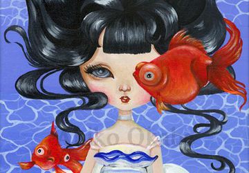 Pop-eyed Goldfish Painting Art