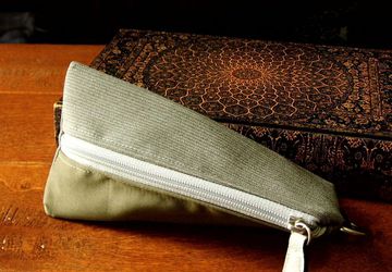 Sunglass Pouch, Brown Small Pouch, Small Zipper Pouch, Small Travel Pouch For Men, Cable Pouch