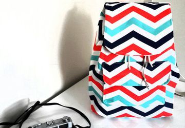 Turquoise Chevron / Zigzag Backpack,Back to school , Student Backpack,travel Backpack/Travel,School,Daily Backpack/Unisex Rucksack