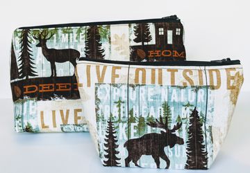 Wildlife Organizer Bags, Matching Travel Bags, Travel Case, Zipper Bag, Gift under 20, Outdoorsy Gift