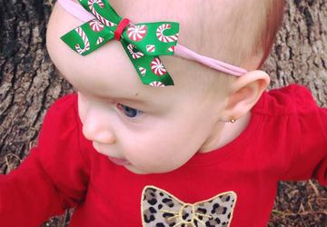 candy cane nylon headband