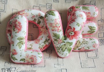 Big textile letters LOVE