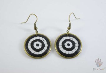 Portuguese Cobblestone Round Earrings - BCDC-2-28