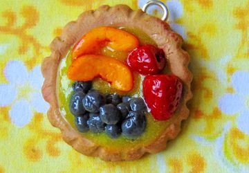 Polymer Clay Fruit Tart Charm