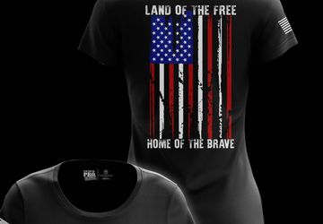 Land of the Free Women’s USA T-Shirt | Tactical Pro Supply