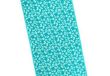 Leopard Print Turkish Towel | Peacock Teal Color Turkish Towel - Loopys